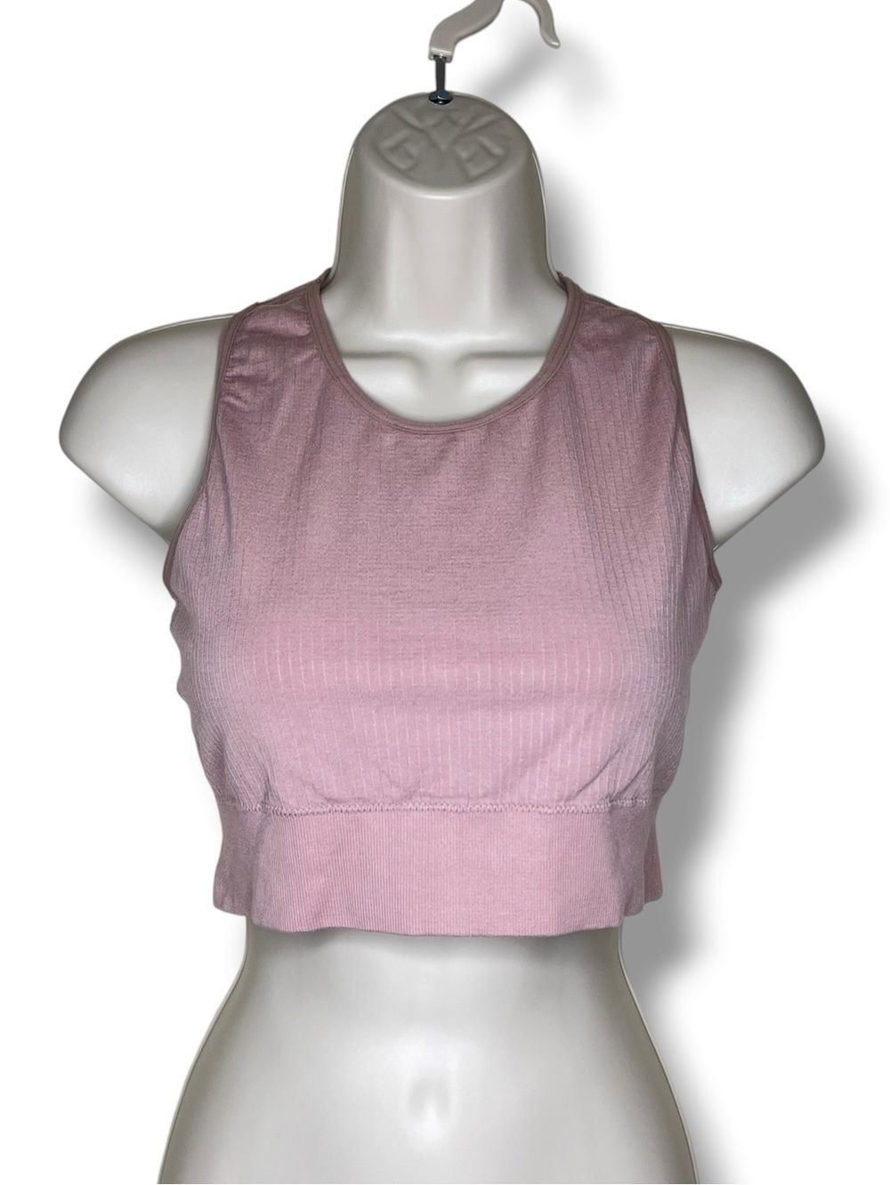 Primark Seacell Ribbed Crop Tank Top Women Medium Pink Sleeveless Stretch Casual